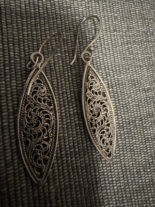 Pendientes Plata Diseño Calado Elegantes