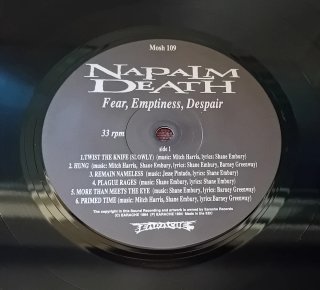 NAPALM DEATH Fear, Emptiness, Despair LP