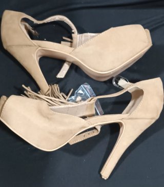 Sandalias tacón beige T37