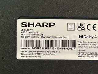TV Sharp 40 pollici LCD 40FG6EA