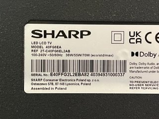 TV Sharp 40 pollici LCD 40FG6EA