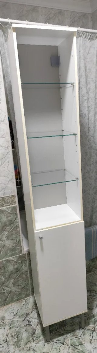 Mueble auxiliar baño blanco 4 baldas