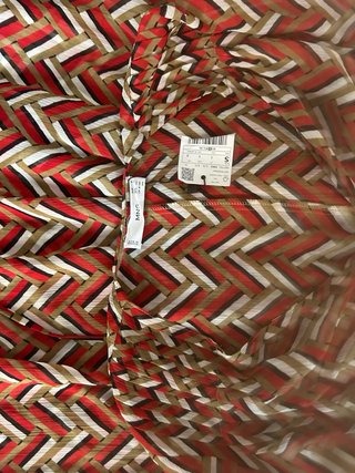 Vestido largo estampado chevron