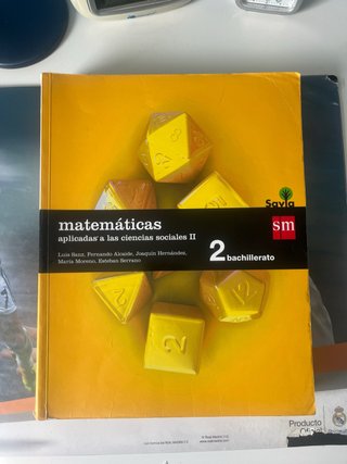 Libro Matematicas Aplicadas a las CCSS 2 Bachiller