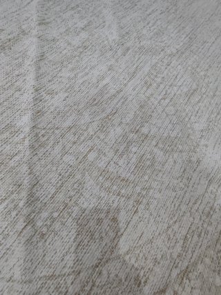 Alfombra redonda beige y gris