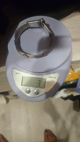 Pulsera de Plata con Diseño Étnico