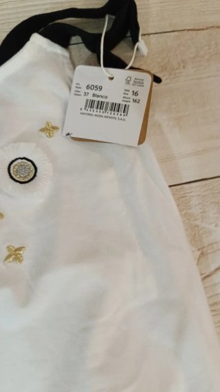 Conjunto niña pantalón y top blanco,16 años