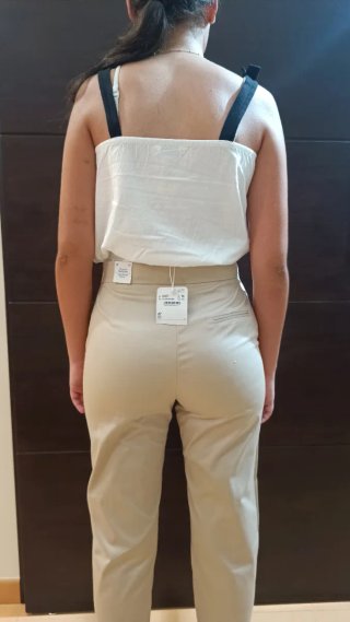 Conjunto niña pantalón y top blanco,16 años