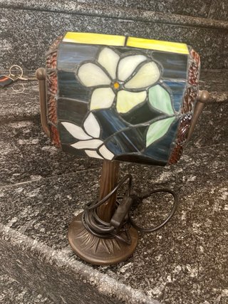 Lampada Tiffany Fiore in Cristallo e Metallo