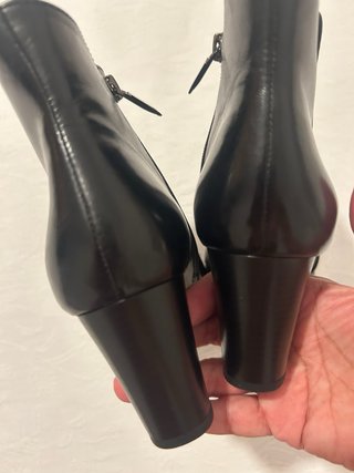 Botines de piel negros talla 39