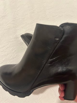 Botines de piel negros talla 39