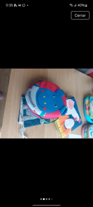 Lote 3 cuentos para bebés en tela.