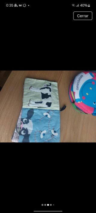 Lote 3 cuentos para bebés en tela.