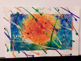 Cuadro abstracto moderno papel