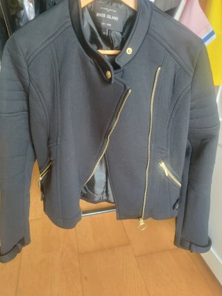 Chaqueta River Island Negra Talla L