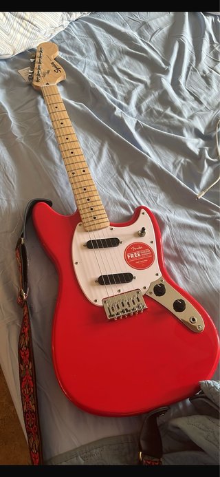 Guitarra Squier Sonic Mustang Roja