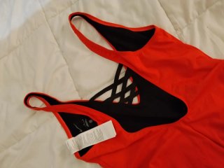 Bañador Nike Mujer Rojo y Negro