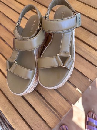 Sandalias Uterqüe Plataforma Verde
