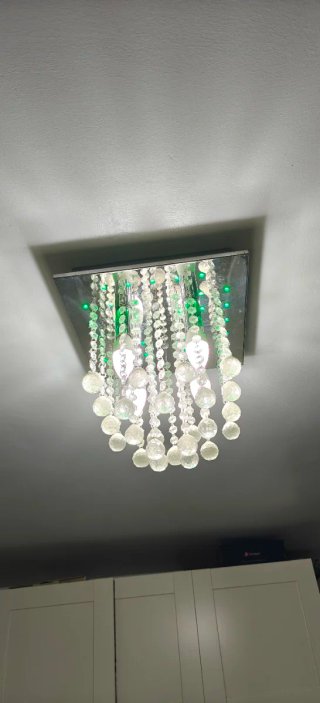Lámpara de techo colgante de cristal