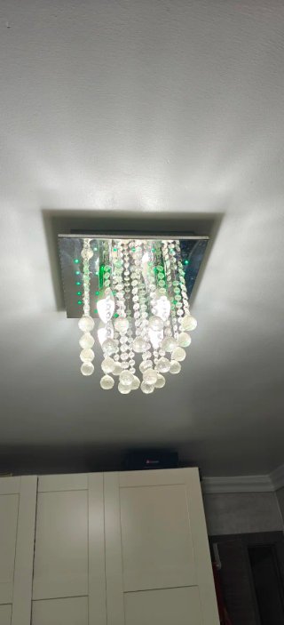 Lámpara de techo colgante de cristal