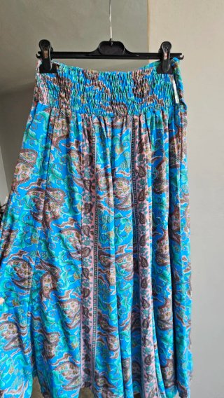 Maxigonna pantalone misto seta