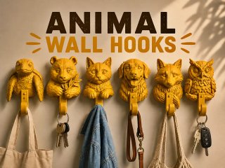 Gancho Pared Animal 3D Decoración Hogar