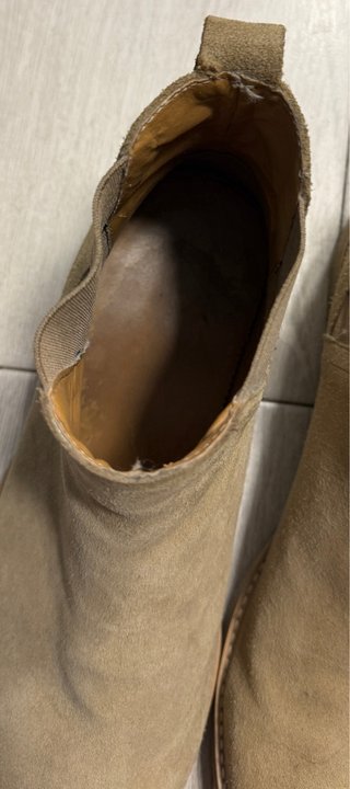 Botines Chelsea Zara Piel Serraje Beige T.41