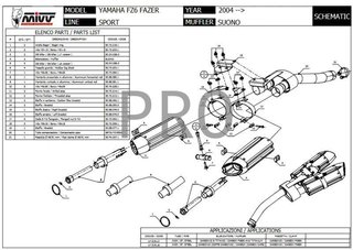 Escape Completo Yamaha fz6 fz6n dominator