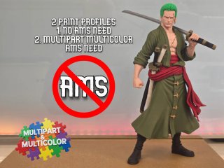Figura Roronoa Zoro One Piece Impresión 3D
