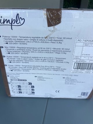 Horno de sobremesa 20 litros nuevo