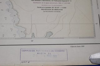 Carta de navegación Puerto de Ciudadela. 1980. 1:5000. 58 x 74 cm aprox.