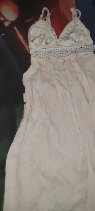 Vestido XS largo bohemio SHEIN beige