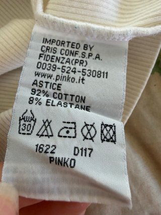 Canotta Pinko con perline e cristalli