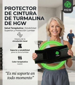 Protector Cintura Turmalina HGW Negro