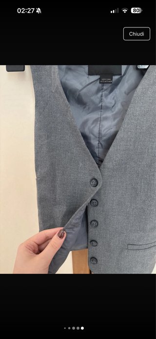Gilet grigio Pull&Bear