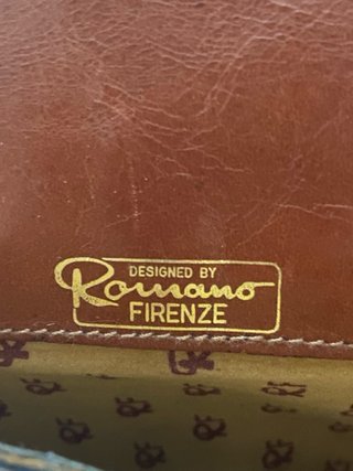 Pochette in vera pelle vintage marrone