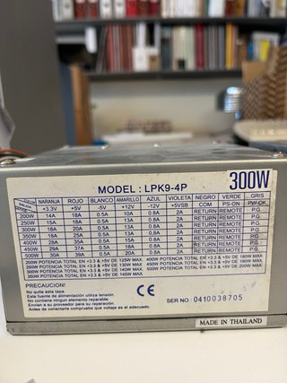3 Fuentes Alimentación ATX PC (300W, 420W)