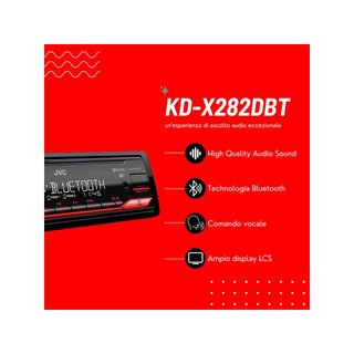 - JVC KD-X282DBT radio coche USB con Bluetooth