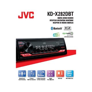 - JVC KD-X282DBT radio coche USB con Bluetooth