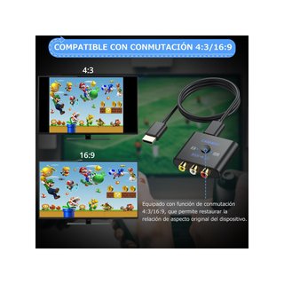 CAMWAY B0DCJ84SVN Adaptador AV a HDMI 1080P con