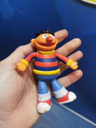 FIGURA de goma, 11 cm. EPI ,BARRIO SESAMO MUPFETS, APPLAUSE