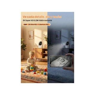 Tenda B09M2D69ZC Cámara Vigilancia WiFi 6 2K 360°