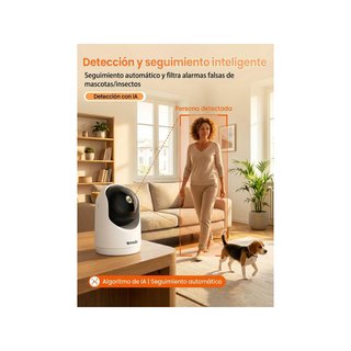 Tenda B09M2D69ZC Cámara Vigilancia WiFi 6 2K 360°
