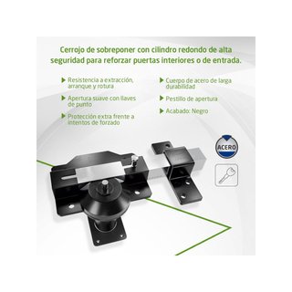 Amig Cerrojo Seguridad Cilindro Redondo 50mm
