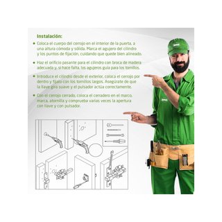 Amig Cerrojo Seguridad Cilindro Redondo 50mm