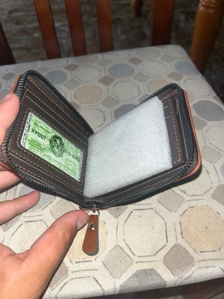 Cartera Marrón Cremallera