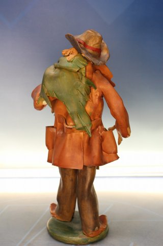 Escultura de terracota. Vaquero, cowboy. Made in Italy