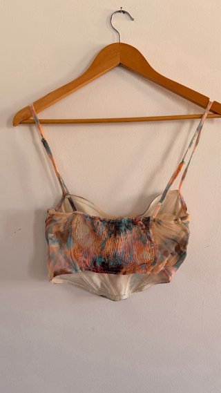 Top Stradivarius Talla S Tie-Dye Naranja