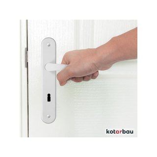 KOTARBAU manillas aluminio blanco 72mm placa larga