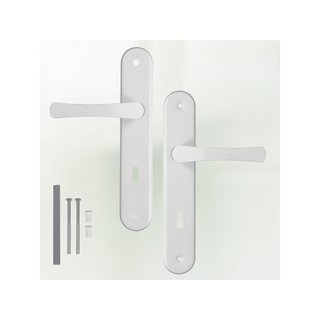 KOTARBAU manillas aluminio blanco 72mm placa larga